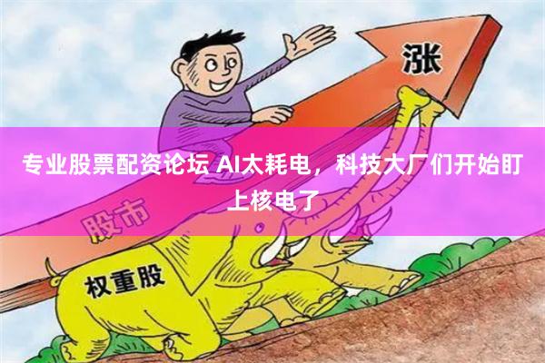 专业股票配资论坛 AI太耗电，科技大厂们开始盯上核电了