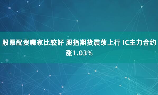 股票配资哪家比较好 股指期货震荡上行 IC主力合约涨1.03%